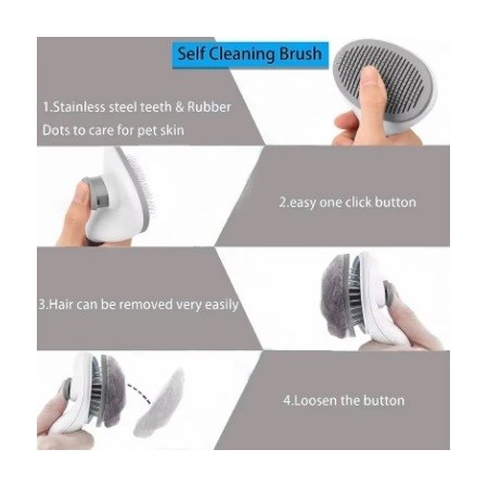 Cepillo para pelo largo de mascotas - Ideal para un pelaje suave y sin enredos para tu mascota