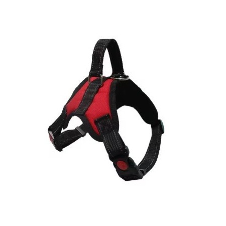 Arnés rojo para perros - Resistente y ajustable para mascotas.