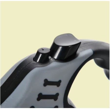 Correa extensible para perro color gris - control y libertad en paseos