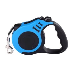 correa extensible color azul para perros - perfecta para paseos seguros
